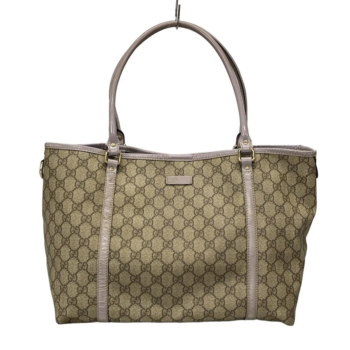 Auth GUCCI GG Plus/GG Supreme 197953 Beige Violet PVC Cuir   Sac à bandoulière
