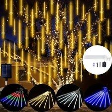 Solar LED Meteor Shower Rain Tree Lights String Light Party Outdoor Garden Decor