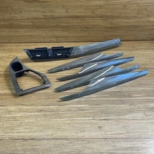 OEM 2013-2015 BMW X1 E84 Dash Door Console Interior Trim Set Light finLine Wood