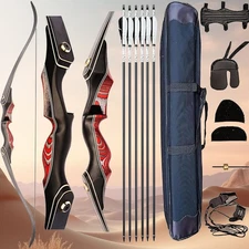 60'' Takedown Recurve Bow Set Professional Archery Hunting Kit for Adults 40lbs