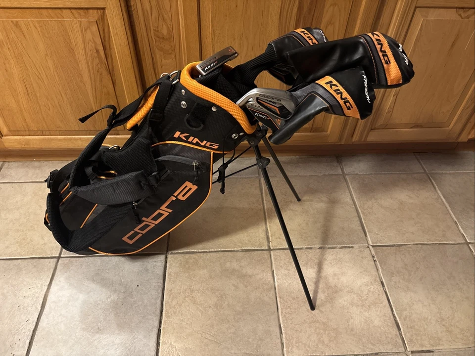 LH Cobra King Junior JR Golf Set 7 Club Driver 3W 5H 7-9-SW Putter Bag #O007 - Image 2 of 4