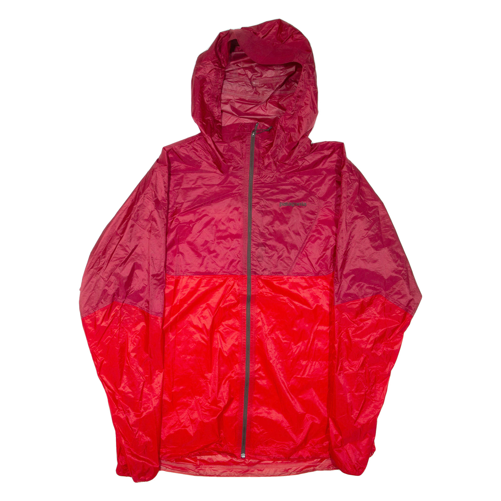 Chaqueta De Lluvia Para Hombre PATAGONIA Roja De Nylon Con Capucha XL