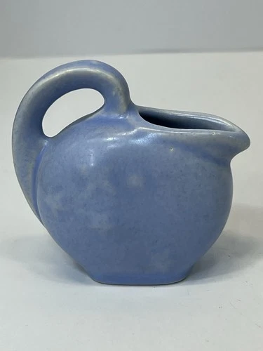 Vintage 3” Niloak Mini Blue Pitcher With Stars