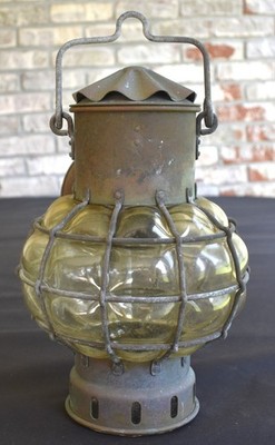VINTAGE DEN HAAN ROTTERDAM (DHR) HOLLAND NAUTICAL BUBBLE GLASS ONION LANTERN