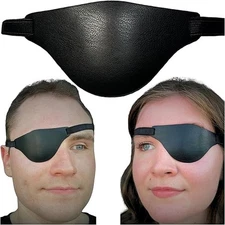 Eye Patches for Adults Right and Left Eyes - Handmade Leather Eye Patch for Adul