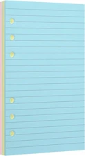 Lined Colored A6 6-Hole Loose-leaf Paper - 100 GSM A6-Lined, multi-colored 