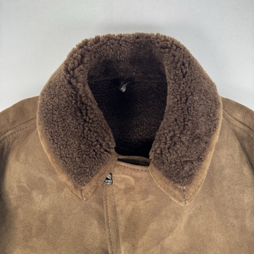 Vintage Antartex Lammfell Wildleder braun Herren Scottish Loch Lomomd Mantel Größe 46” - Bild 6 von 15