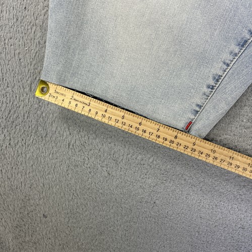 True Religion Jean Shorts Mens 38 Blue Denim Jorts Ricky Flap Frayed Raw Hem NEW - Picture 10 of 10
