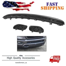 Lower Front Bumper Grille & Tow Hook Covers Fits 19-24 Dodge RAM 1500