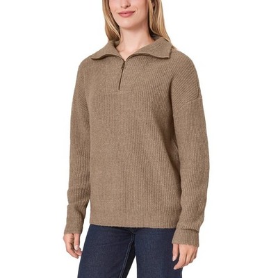 Modern Ambition Wool Blend Women's L Knit Quarter Zip Sweater  N0013