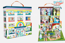 Kids Wooden Hospital Playset – 18pc Floss & Rock – Ages 3+ -  New