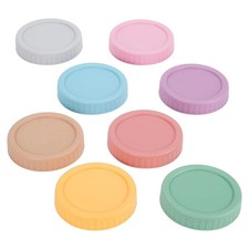 Wide Mouth Mason Jar Lids - 8pcs Colored Mason Plastic Lids Wide Mouth, Leak Pr