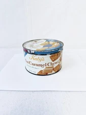 VINTAGE KATHRYN BEICH NUT CARMEL CHEWS TIN CAN - COLLECTORS ITEM