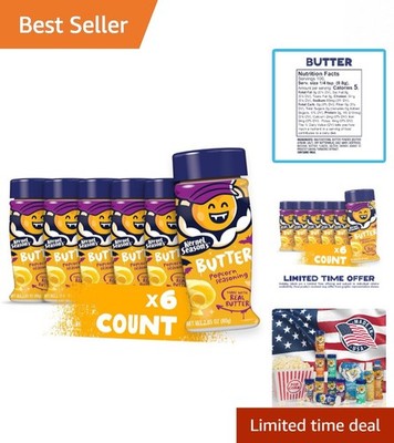 Delight in Rich Butter Flavor - 2.85 Oz Popcorn Seasoning, Gluten-Free 6 Pack