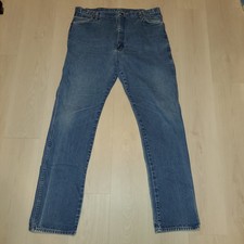 Vintage Wrangler 13MWZ Jeans Mens 40X34.5 ? Blue Cowboy Cut Straight Made in USA
