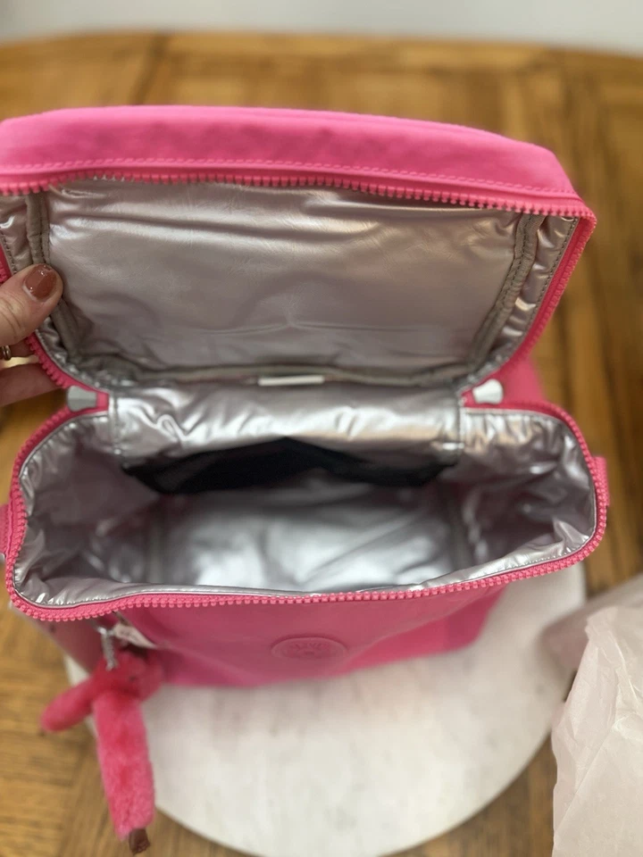 Kipling Lunch Bag Graham Flashy Pink New with tags - Image 3 of 4