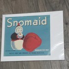 Orig. Snomaid Washington State Fancy Apple Multicolor Produce Crate Label 1940 — photo 1