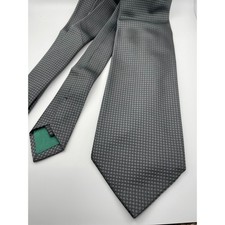 Zadi Andrew's Ties Mens Silk Geometric Pattern Necktie Gray Made in Italy