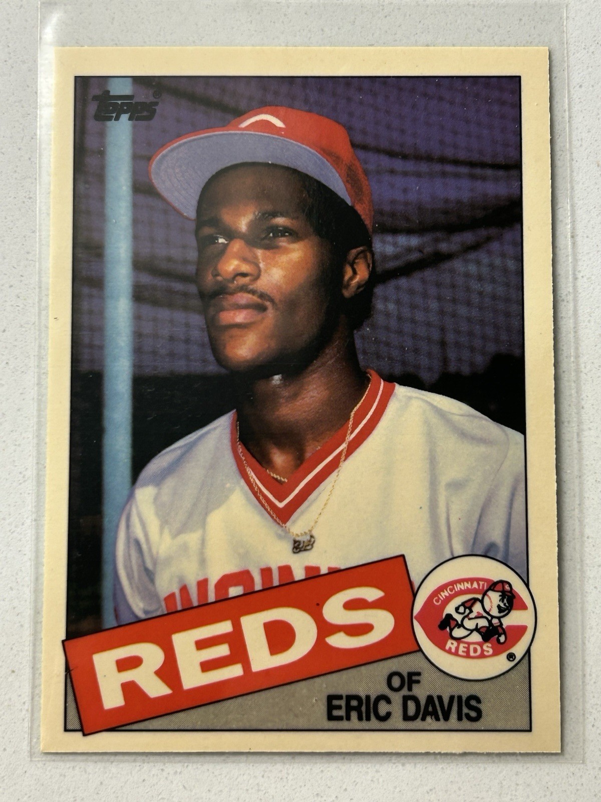 1985 TOPPS TIFFANY ERIC DAVIS #627 ROOKIE CARD Rc Reds