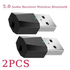 NEW USB Bluetooth 5.0 Wireless Audio Music Stereo Adapter receiver - 2Pcs