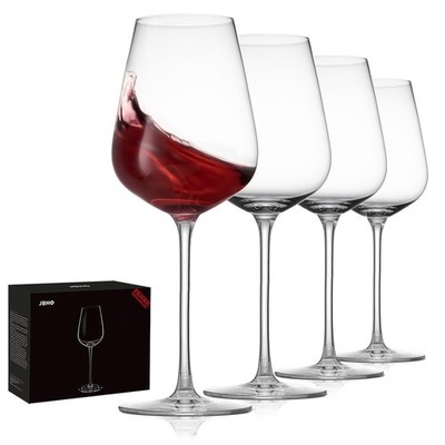 Hand Blown Italian Style Crystal Bordeaux Wine Glasses  Great Gift Packaging ...