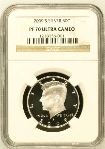 2009 S 50c Silver Kennedy Half Dollar Proof NGC PF70 Ultra Cameo