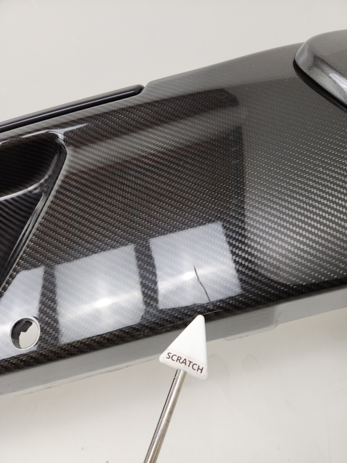 2015-2016 MCLAREN 650S SPIDER CARBON FIBER REAR BUMPER COVER PANEL ASSEMBLY GRAY