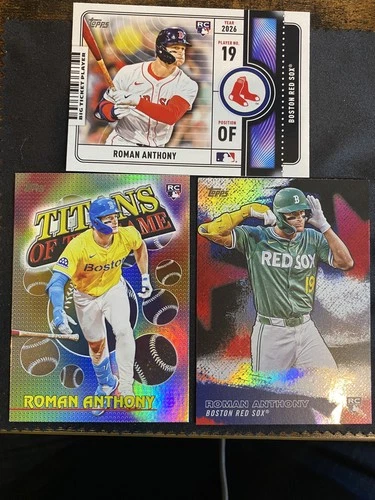 3 Card Lot Of Roman Anthony RC 2026 Topps Series 1