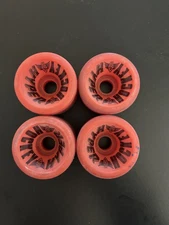 Lot of 4 Roller Skate Wheels Hyper Hockey Red *Used*