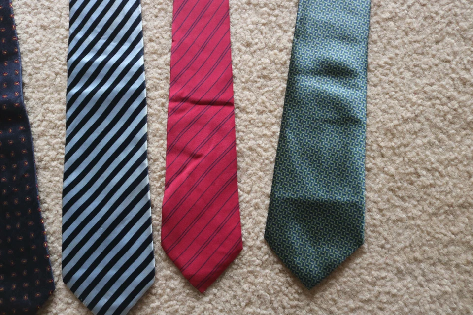 Лот из 6 — мужской галстук различных брендов: Milano, Van Heusen, ALBY и т. д. Длина 61 дюйм - Изображение 3 из 4