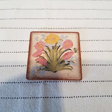 kleine Fliese mit Blume Dekofliese 5 x 5
