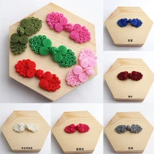 Fasteners  Coat Cheongsam Chinese Knot Tang Suit 10X Flower Buttons Decor Frog