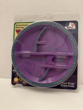 Constructive Eating Fairy Garden Children s Plate - Purple - New - No Utensils