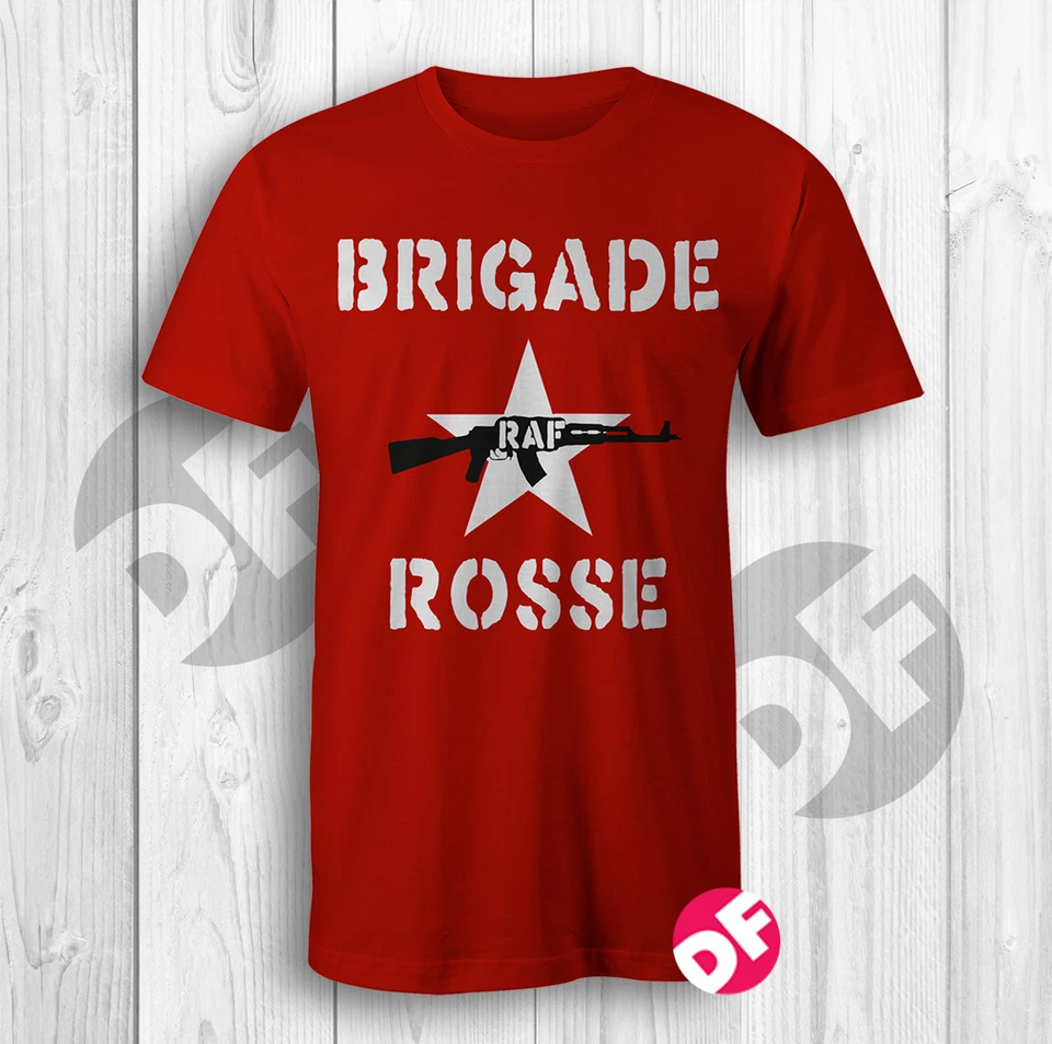 GILDAN SOFT STYLE / FRUIT OF THE LOOM / ANVIL Maglietta Brigade Rosse Joe Strummer RAF Clash 1977 Punk rara replica vintage stile