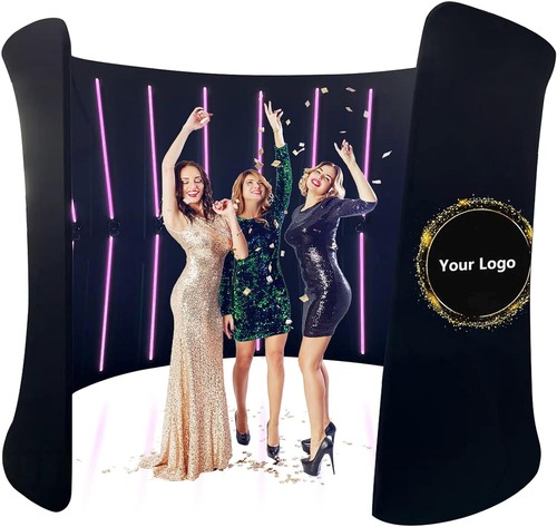 LED Photo Backdrop Stand Photo Booth Background Wall Photobooth Enclosure Tent