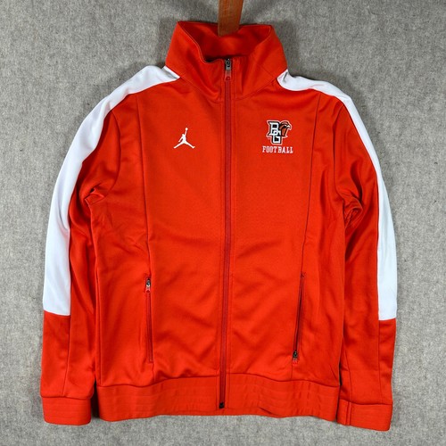 Nike Herren Neu mit Etikett Medium orange durchgehender Reißverschluss Jacke Bowling grün BGSU Falcons Fußball