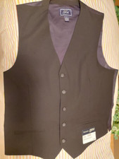 JoS A BANK 1905 MEN'S VEST TUXEDO DRESS SUIT BLACK 65 POLYESTER JACKET, Sz. M