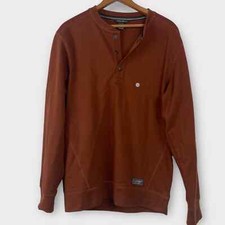 Men's Eddie Bauer Pullover Sweater Henley Snap Closure New without Tags Small