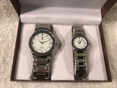 $249.99 Luis Cardini His & Her Metal Link Stylish Set of  display picture 2