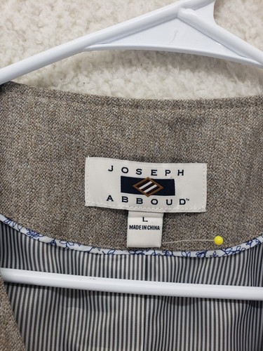 Joseph Abboud Men Jacket Large Brown Heathered Poly Blend Classic Fit Vest - Picture 15 of 17