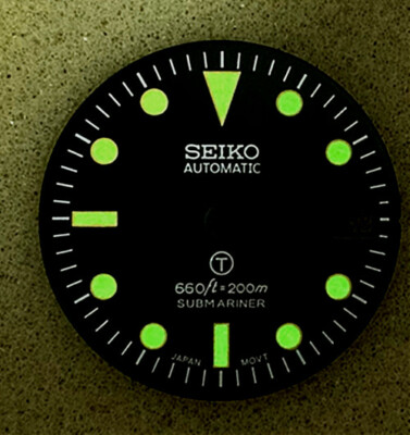 Quadrante Orologio Subacqueo Stile Bond 3-6-9 – Dorato Con Data Per Seiko 7S26/NH35 - Foto 4