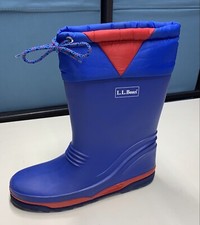 L.L. Bean La Crosse Rubber Duck Rain Boots Blue USA MADE Mens 5 Womens 7 Vintage