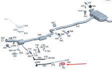 MB GLA H247 AMG Exhaust Pressure Line Mount Bracket A1774905002