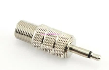 Type F Female to 3.5mm Male Plug Coax Adapter for Shortwave Receiver by W5SWL