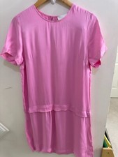 Just Female Anthropologie Women's Short Sleeve Drop Waist Pink Dress Size XS
