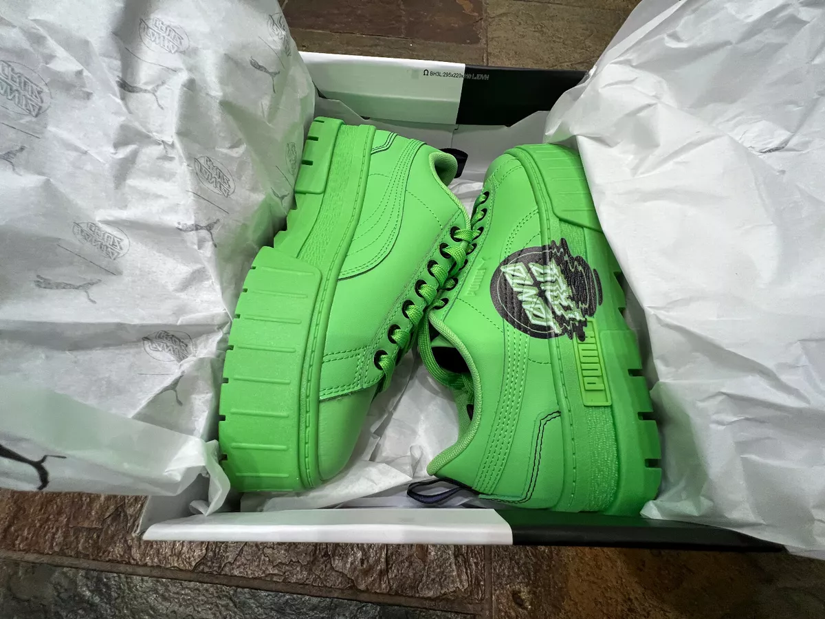Puma neon green shoes sales