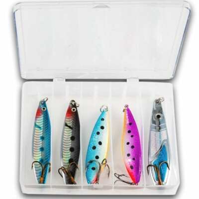 FLADEN Coast Lure Set 5 Stück 24-28g Köderset Mefo Meerforellenblinker Blinker