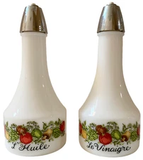 Vintage Corning Ware Gemco Spice of Life Oil and Vinegar Cruets