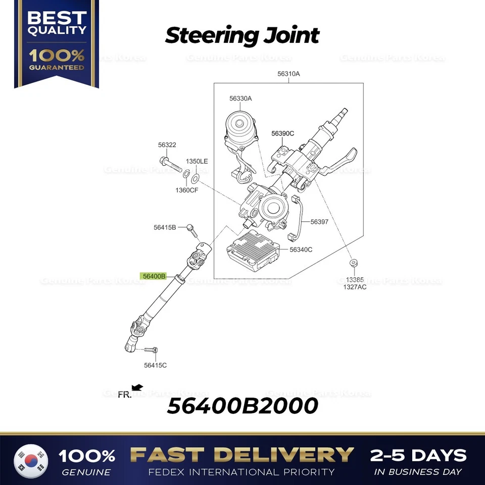 ⭐Genuino⭐ Junta de dirección 56400B2000 para Kia Soul EV 2014-2019 Foto 2 de 2