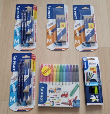 Pilot FRIXION Colors + Clicker radierbare Tintenroller + Ersatz-Minen Neu OVP